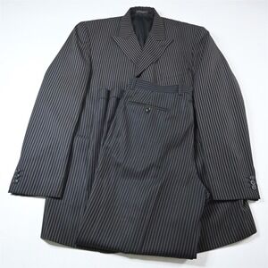Zandello 42L 36x32 Black Striped Mens Jacket Pants Suit